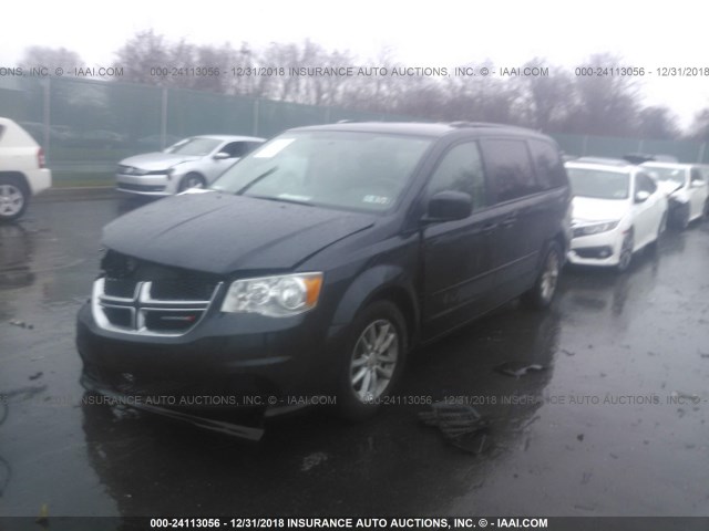 2C4RDGCG2ER477068 - 2014 DODGE GRAND CARAVAN SXT BLACK photo 2