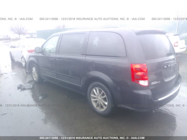 2C4RDGCG2ER477068 - 2014 DODGE GRAND CARAVAN SXT BLACK photo 3