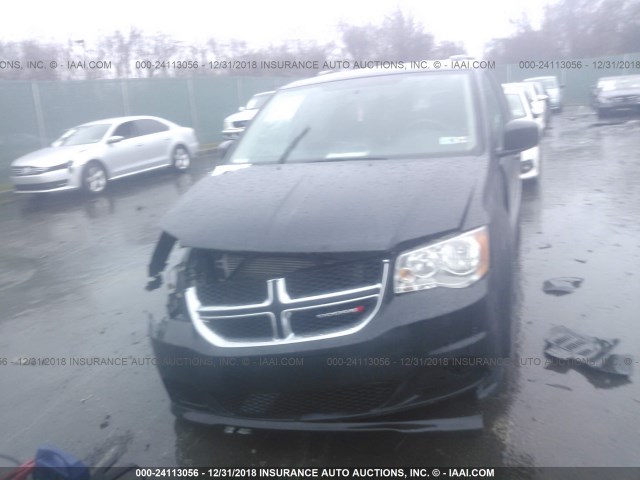 2C4RDGCG2ER477068 - 2014 DODGE GRAND CARAVAN SXT BLACK photo 6