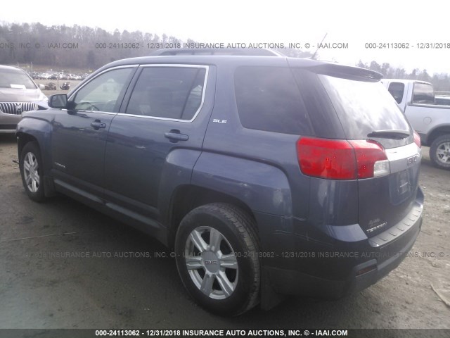 2GKALREK2E6282476 - 2014 GMC TERRAIN SLE BLUE photo 3