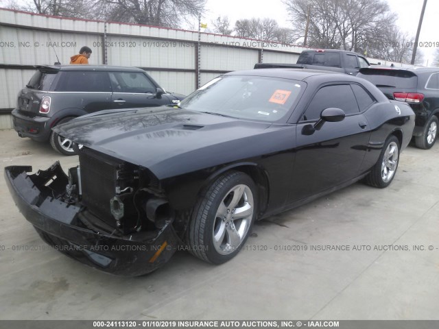 2C3CDYAG3DH612288 - 2013 DODGE CHALLENGER SXT BLACK photo 2