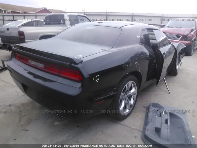 2C3CDYAG3DH612288 - 2013 DODGE CHALLENGER SXT BLACK photo 4