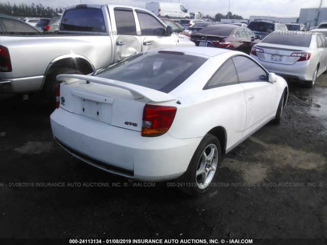 JTDDY32T210038527 - 2001 TOYOTA CELICA GT-S WHITE photo 4