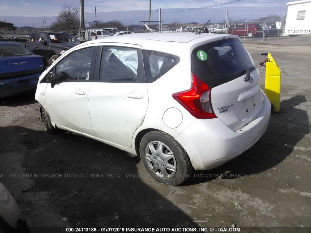 3N1CE2CP4EL389905 - 2014 NISSAN VERSA NOTE S/S PLUS/SV/SL WHITE photo 3