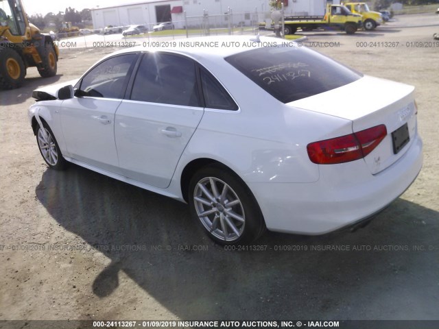 WAUEFAFL7FN001277 - 2015 AUDI A4 PREMIUM PLUS WHITE photo 3