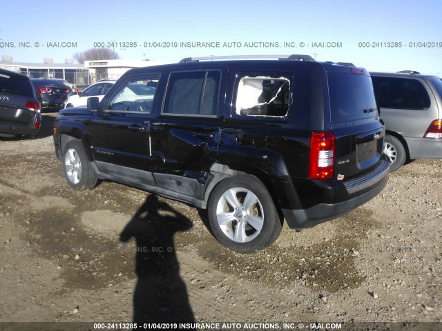 1J4NF4GB4BD122210 - 2011 JEEP PATRIOT LATITUDE BLACK photo 3