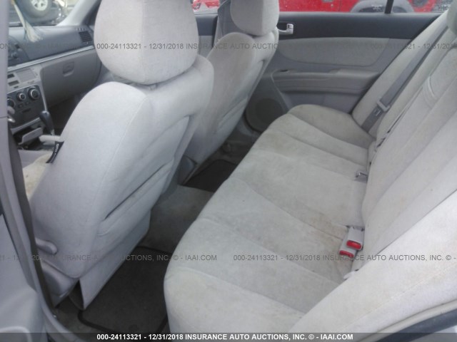 5NPEU46F36H125809 - 2006 HYUNDAI SONATA GLS/LX SILVER photo 8