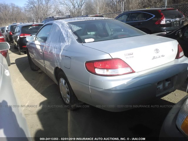 2T1CG22P11C473444 - 2001 TOYOTA CAMRY SOLARA SE SILVER photo 3