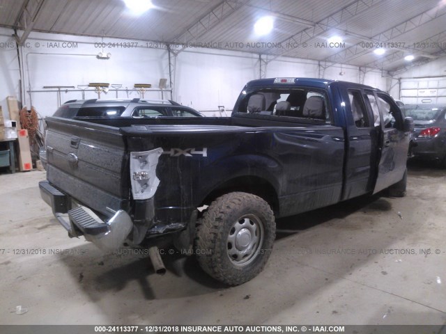 1FTFX1EF2EKF89072 - 2014 FORD F150 SUPER CAB BLUE photo 4