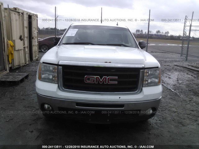 3GTP2VE32BG360538 - 2011 GMC SIERRA K1500 SLE WHITE photo 6