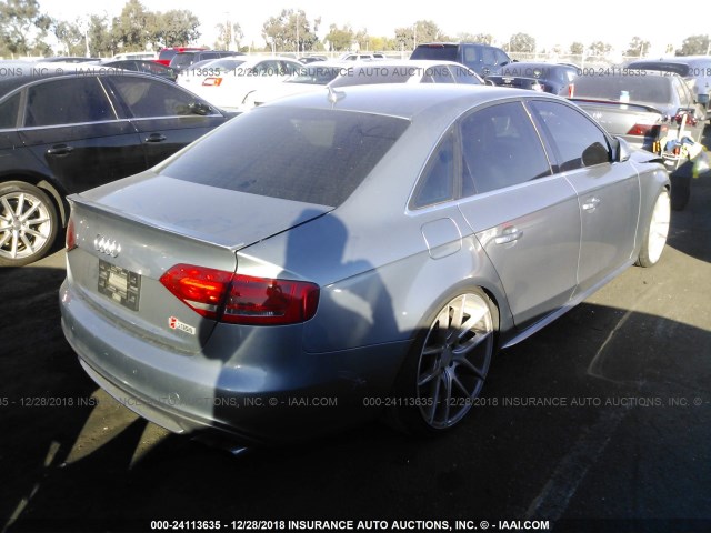 WAUMF98K39N028690 - 2009 AUDI A4 PRESTIGE GRAY photo 4