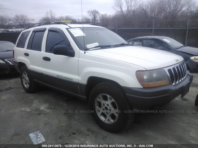 1J4GX48S01C687692 - 2001 JEEP GRAND CHEROKEE LAREDO WHITE photo 1