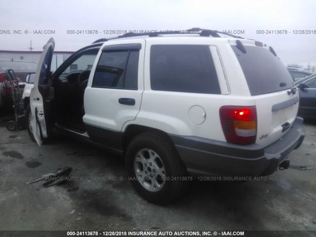 1J4GX48S01C687692 - 2001 JEEP GRAND CHEROKEE LAREDO WHITE photo 3