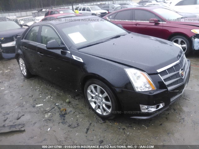 1G6DV57V380203626 - 2008 CADILLAC CTS HI FEATURE V6 BLACK photo 1