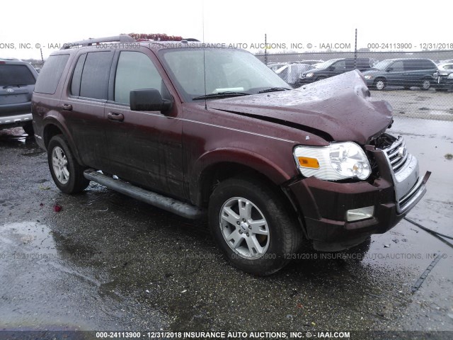 1FMEU6DE4AUA56497 - 2010 FORD EXPLORER XLT BURGUNDY photo 1