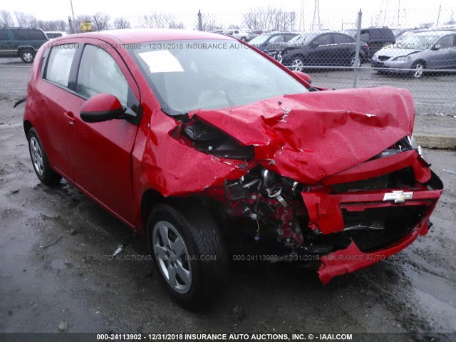 1G1JA6SH2F4183757 - 2015 CHEVROLET SONIC LS RED photo 1
