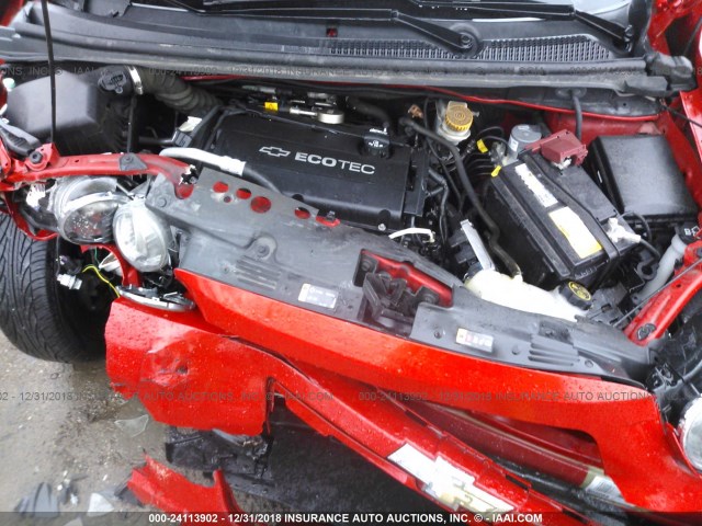 1G1JA6SH2F4183757 - 2015 CHEVROLET SONIC LS RED photo 10