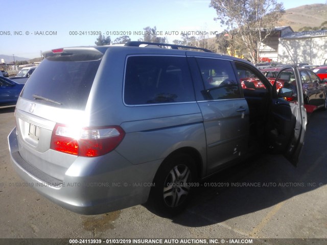 5FNRL38637B144033 - 2007 HONDA ODYSSEY EXL SILVER photo 4