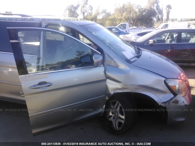 5FNRL38637B144033 - 2007 HONDA ODYSSEY EXL SILVER photo 6