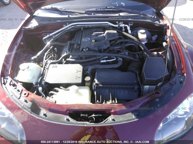 JM1NC26F770136690 - 2007 MAZDA MX-5 MIATA MAROON photo 10