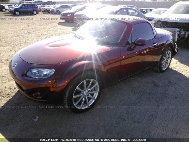 JM1NC26F770136690 - 2007 MAZDA MX-5 MIATA MAROON photo 2