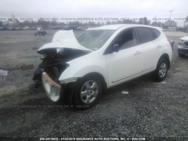 JN8AS5MT6CW253944 - 2012 NISSAN ROGUE S/SV WHITE photo 2