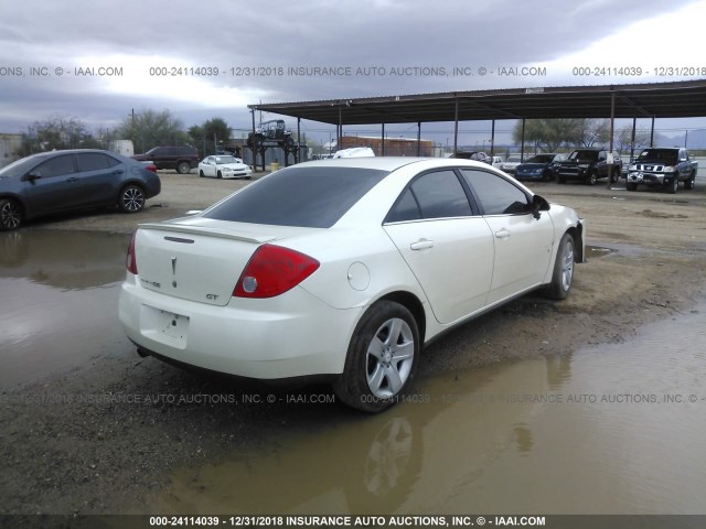 1G2ZH57N184221940 - 2008 PONTIAC G6 GT WHITE photo 4