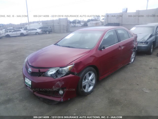 4T1BF1FK7CU590440 - 2012 TOYOTA CAMRY SE/LE/XLE 红色 照片 2