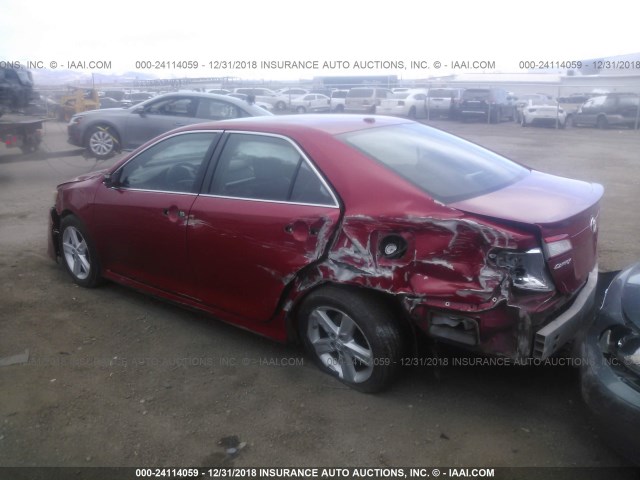 4T1BF1FK7CU590440 - 2012 TOYOTA CAMRY SE/LE/XLE 红色 照片 3
