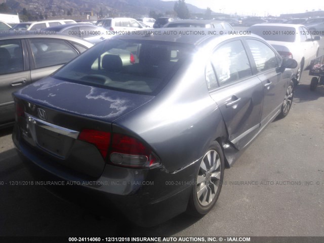 2HGFA1F98AH523381 - 2010 HONDA CIVIC EXL GRAY photo 4