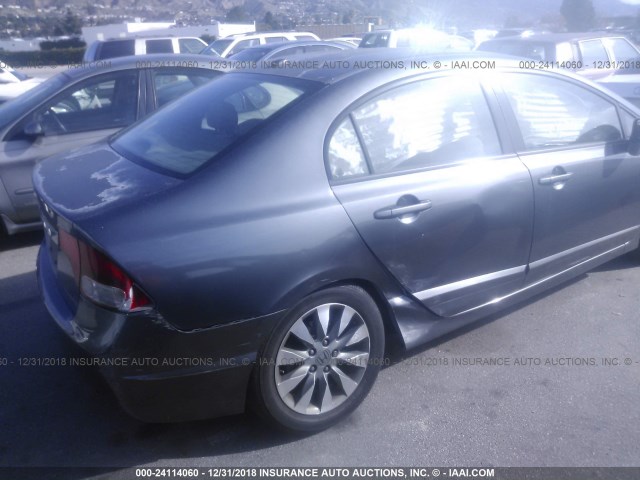 2HGFA1F98AH523381 - 2010 HONDA CIVIC EXL GRAY photo 6