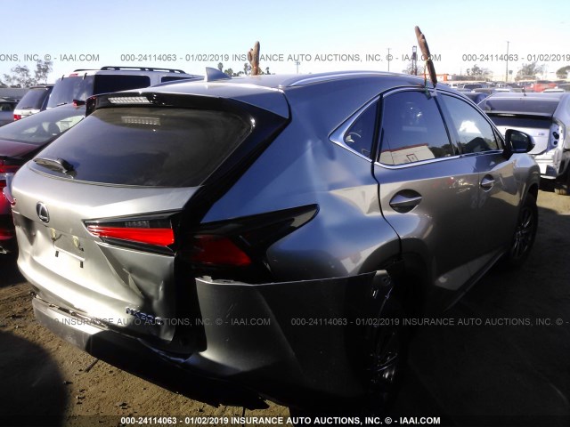 JTJYARBZ5J2105555 - 2018 LEXUS NX 300/BASE/F SPORT GRAY photo 4