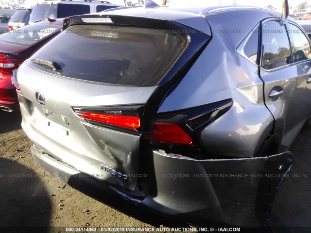 JTJYARBZ5J2105555 - 2018 LEXUS NX 300/BASE/F SPORT GRAY photo 6