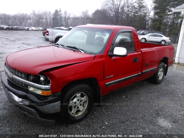 1GCEC14T9XE192247 - 1999 CHEVROLET SILVERADO C1500 RED photo 2