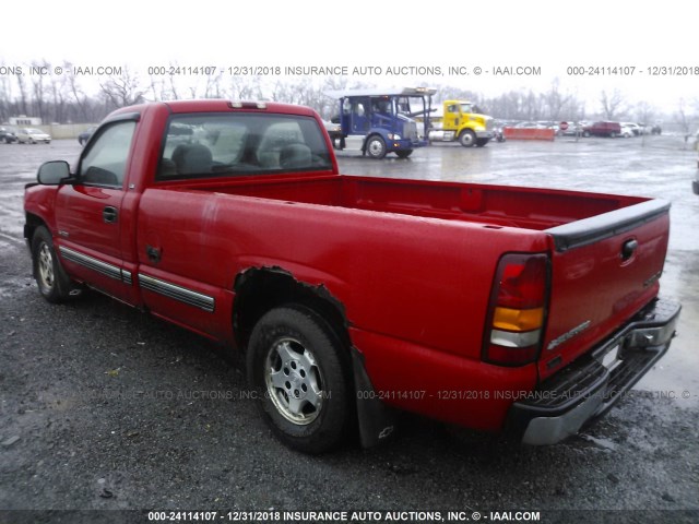 1GCEC14T9XE192247 - 1999 CHEVROLET SILVERADO C1500 RED photo 3