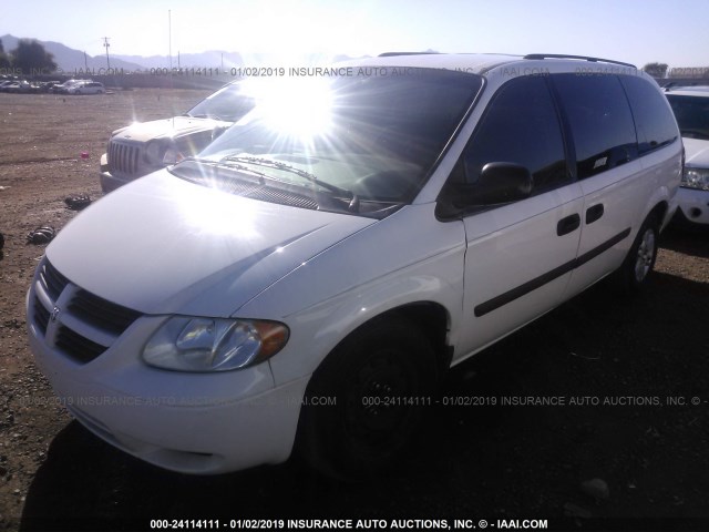 1D4GP24R17B194196 - 2007 DODGE GRAND CARAVAN SE WHITE photo 2