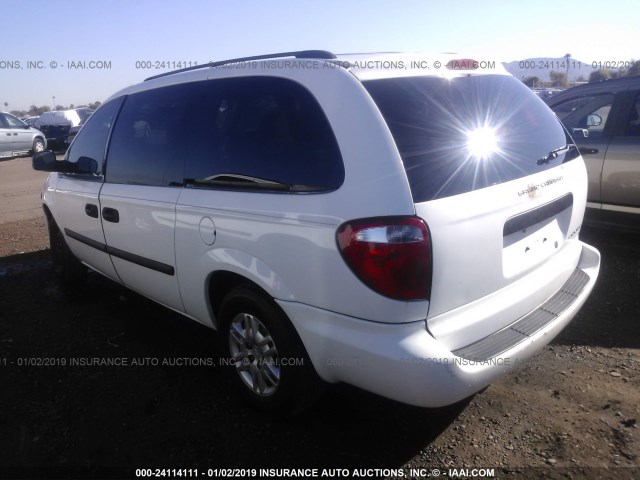 1D4GP24R17B194196 - 2007 DODGE GRAND CARAVAN SE WHITE photo 3