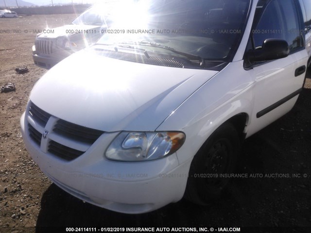 1D4GP24R17B194196 - 2007 DODGE GRAND CARAVAN SE WHITE photo 6