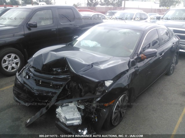 2HGFC1F73HH645617 - 2017 HONDA CIVIC EXL BLACK photo 2