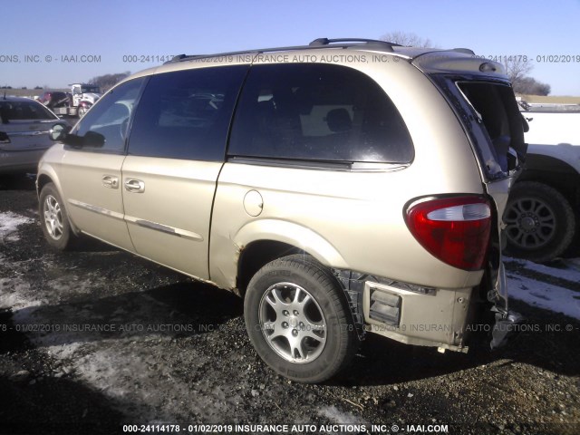 2B4GP74L91R322907 - 2001 DODGE GRAND CARAVAN EX BEIGE photo 3