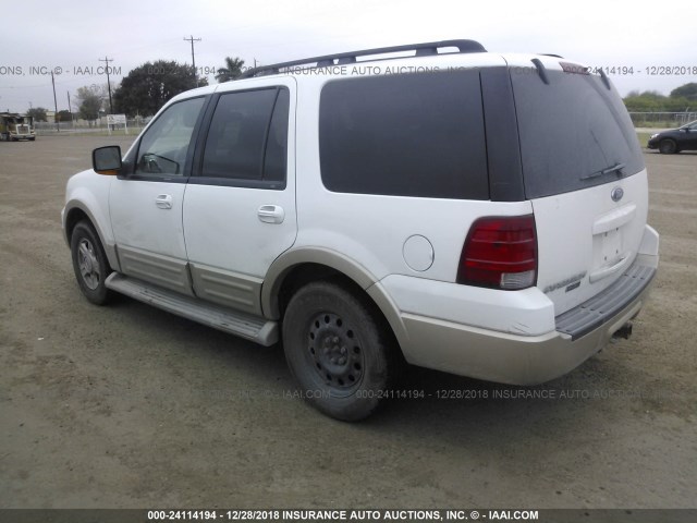 1FMPU185X5LA64315 - 2005 FORD EXPEDITION EDDIE BAUER WHITE photo 3