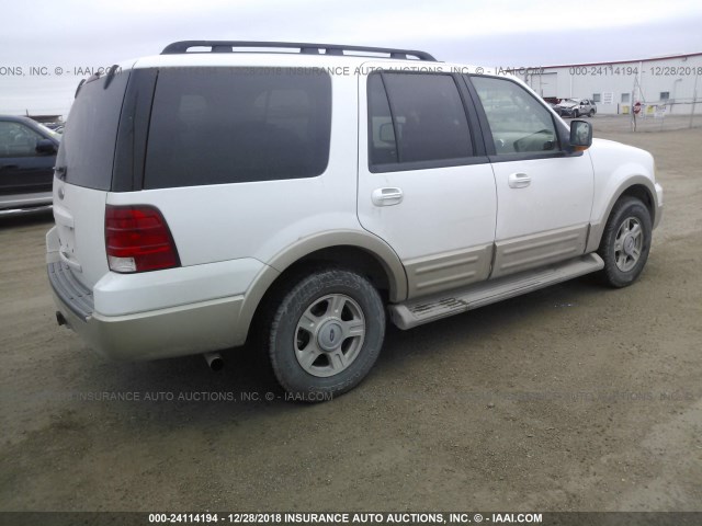 1FMPU185X5LA64315 - 2005 FORD EXPEDITION EDDIE BAUER WHITE photo 4