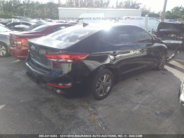 5NPD84LF1JH225629 - 2018 HYUNDAI ELANTRA SEL/VALUE/LIMITED BLACK photo 4