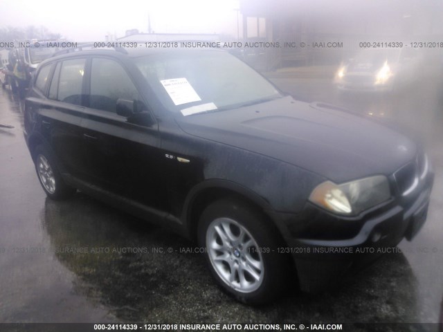 WBXPA73434WC44074 - 2004 BMW X3 2.5I BLACK photo 1