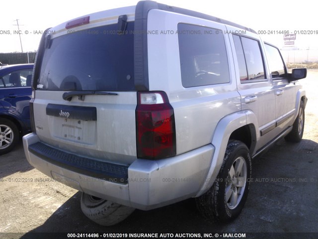 1J8HG48K97C586761 - 2007 JEEP COMMANDER SILVER photo 4