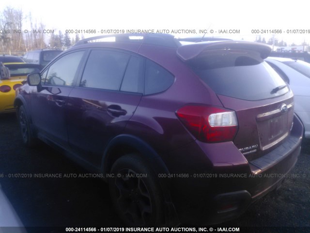 JF2GPACC0E8293978 - 2014 SUBARU XV CROSSTREK 2.0 PREMIUM RED photo 3