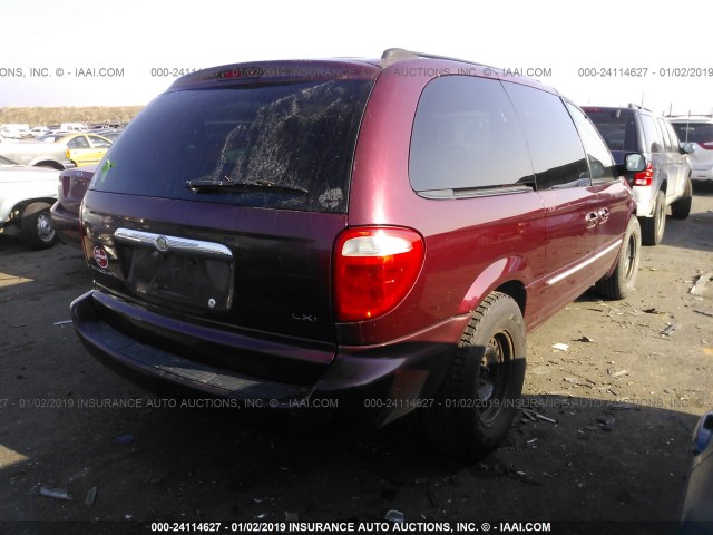 2C8GP54LX2R614072 - 2002 CHRYSLER TOWN & COUNTRY LXI MAROON photo 4