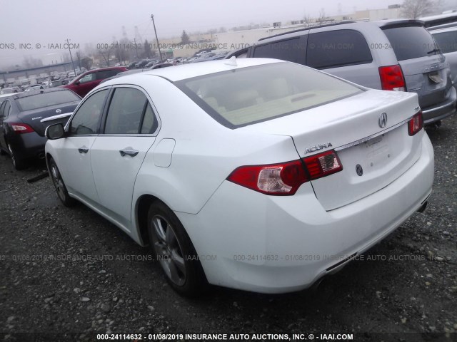 JH4CU2F63DC012090 - 2013 ACURA TSX TECH WHITE photo 3