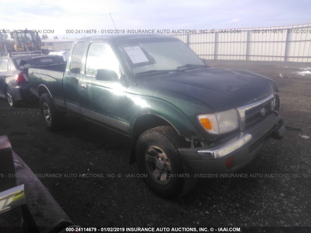 4TAWM72N3XZ537480 - 1999 TOYOTA TACOMA XTRACAB GREEN photo 1