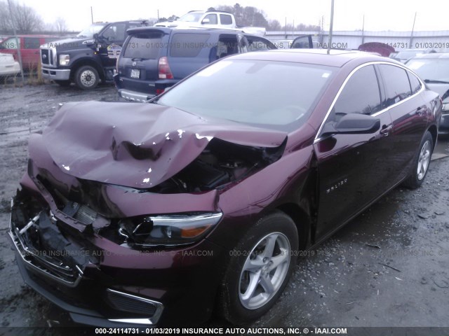 1G1ZB5ST7GF294745 - 2016 CHEVROLET MALIBU LS Tünd qırmızı foto 2